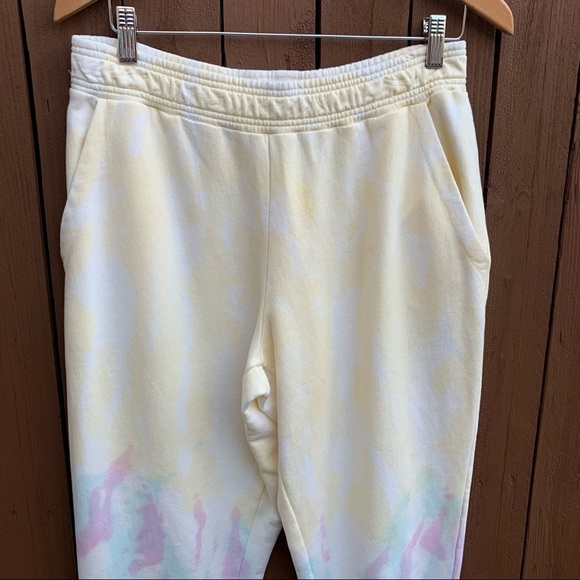 All Saints | NWT Size 10 Pippa Yellow & Lilac Tie Dye Joggers orig $155 - Picture 15 of 16